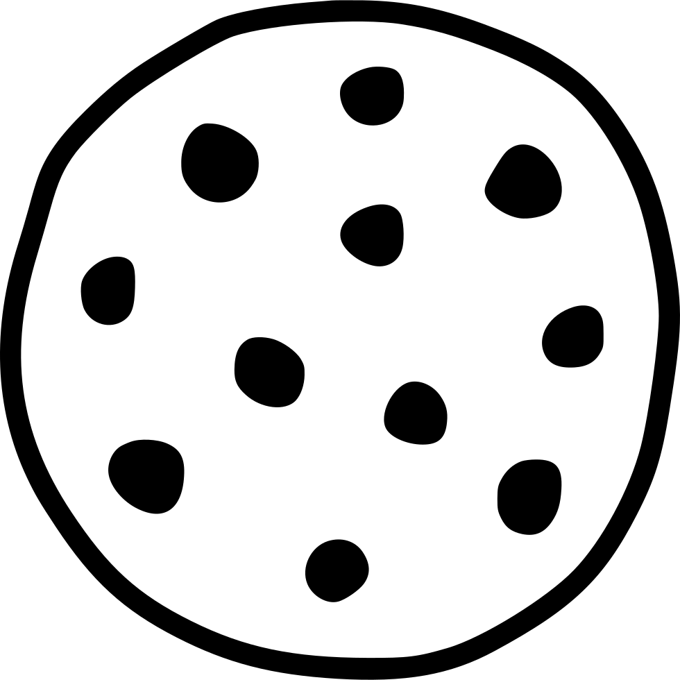 Download Cookie Black Black White Transparent Background Cookie