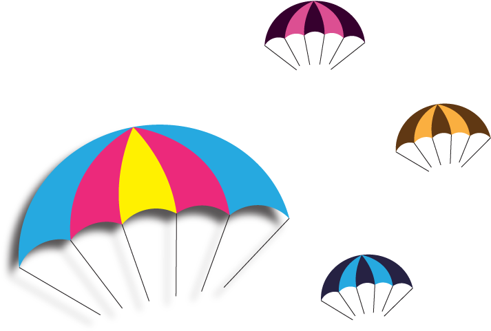 Vector Parachute Clipart - Parachute Clipart Png Transparent Png (800x800), Png Download