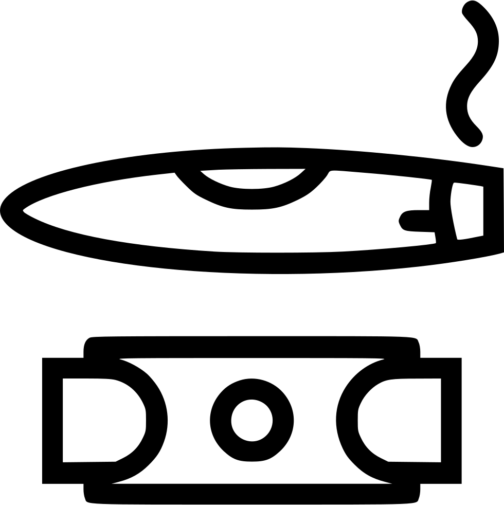 Cigar Svg Black And White - Scalable Vector Graphics Clipart (980x982), Png Download