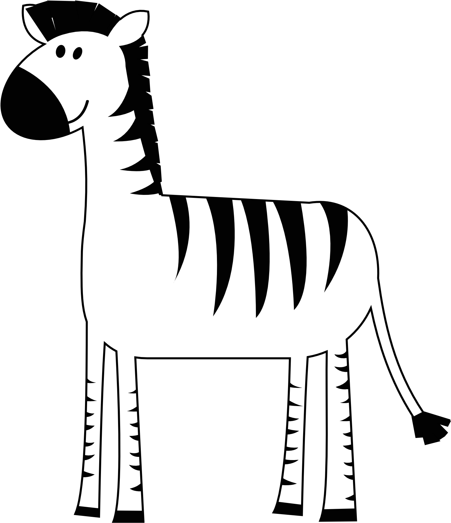 Zebra Png Black And White Clipart (1979x1979), Png Download