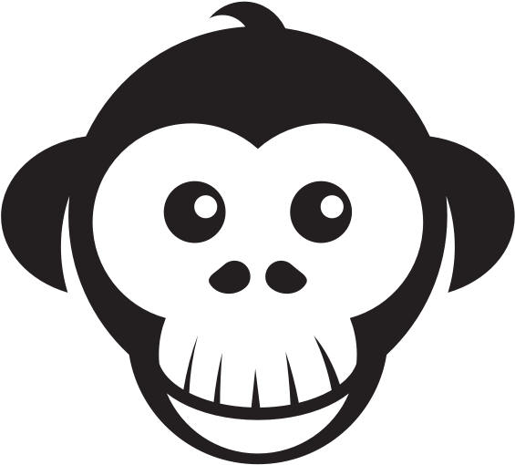Monkey Silhouette Clipart (600x600), Png Download