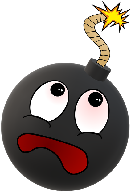 Smiley Bomb Bomb Explosion - Phone Explosion Emoji Clipart (500x636), Png Download