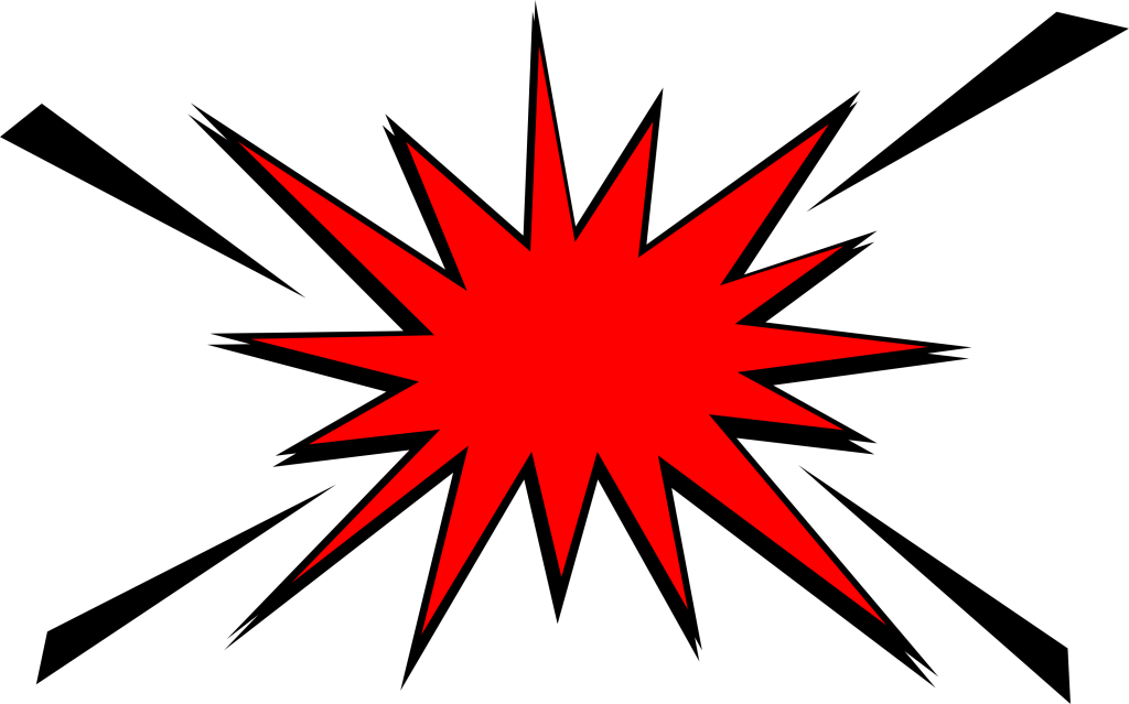 Boom Red Png Clipart (1024x639), Png Download