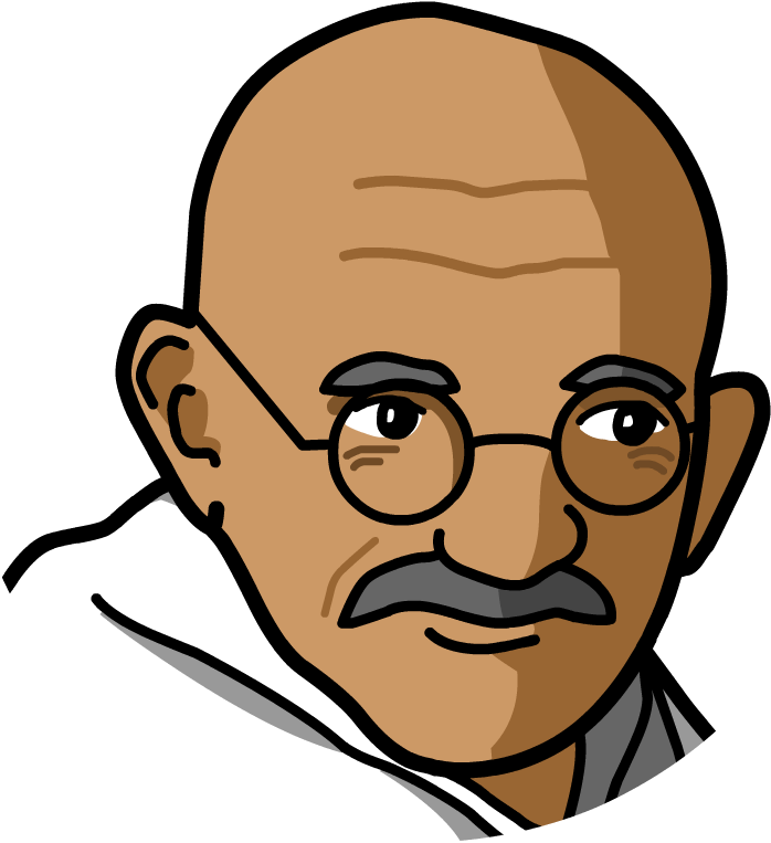 Martin Luther Clipart Icon - Cartoon Picture Of Gandhi - Png Download (880x880), Png Download