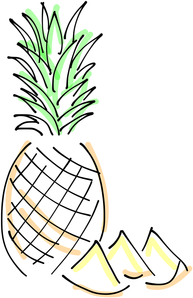 Pink Pineapple Face Masks Clipart (905x1280), Png Download