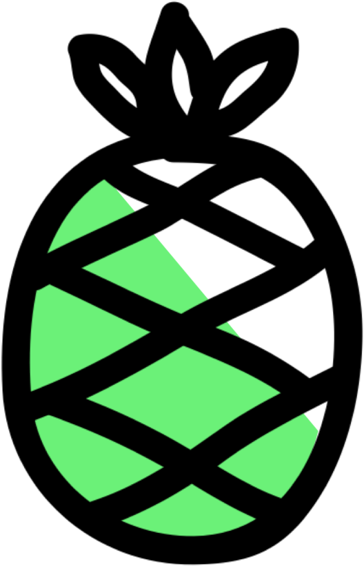 Pineapple W Green 2 - Illustration Clipart (1000x865), Png Download