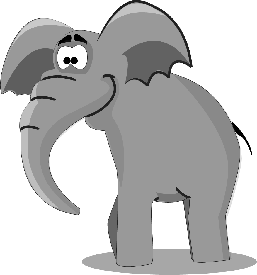Elephant Clipart (877x938), Png Download