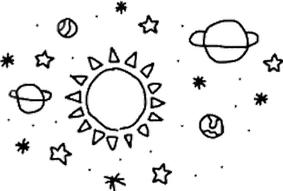 Galaxia Luna Sol Sticker - Aesthetic Planets Clipart (960x648), Png Download