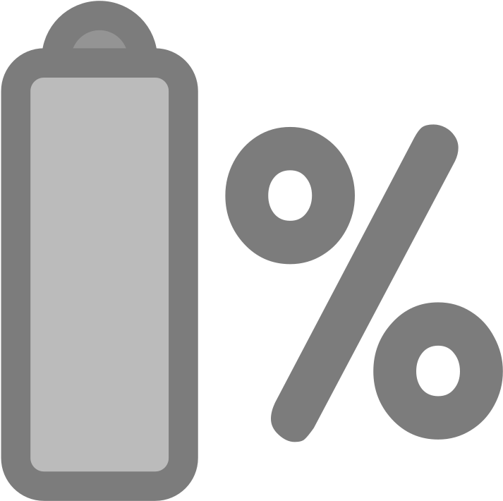 Clip Connector Laptop - Phone Battery Percentage - Png Download (750x750), Png Download