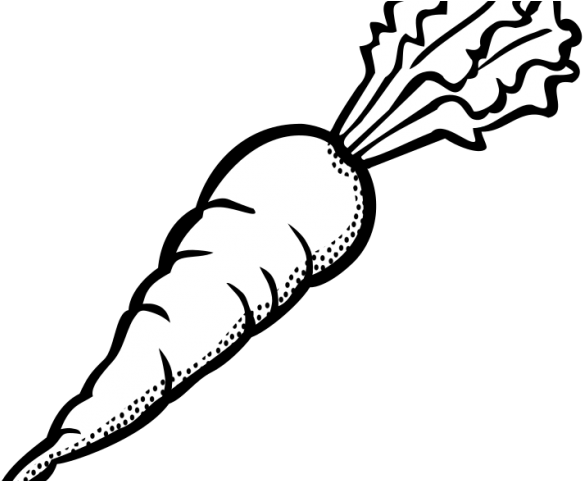 Carrot Black And White Clipart (640x480), Png Download