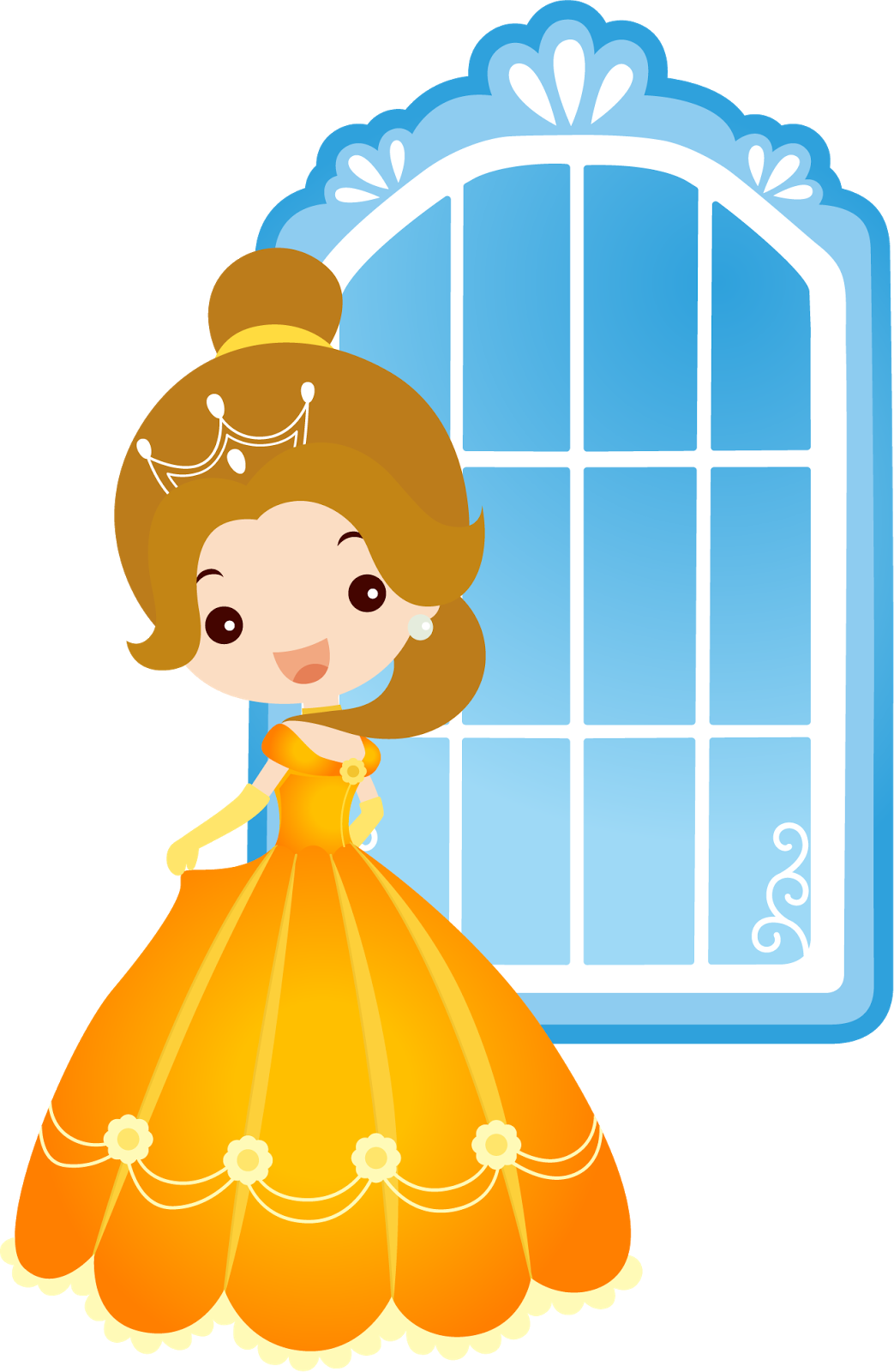 Disney Princes Babies Clip Art - Clipart Princesse - Png Download (1043x1600), Png Download