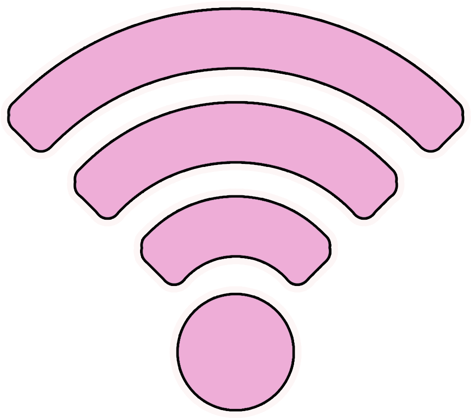 Pin By Vicky On - Aesthetic Wifi Png Clipart (1000x880), Png Download