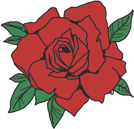 Rose Tumblr Download Free Clipart With A Transparent - Old School Tattoo Roses - Png Download (1280x1280), Png Download