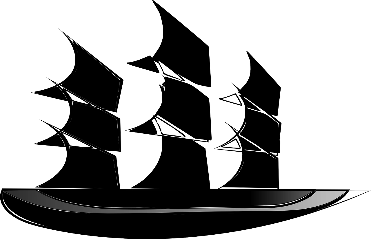 Ship Black Boat Free Photo - Sailing Ship Clipart (1280x826), Png Download