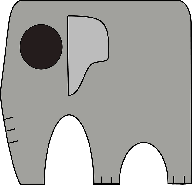 Elephant Clipart - Clip Art - Png Download (800x771), Png Download