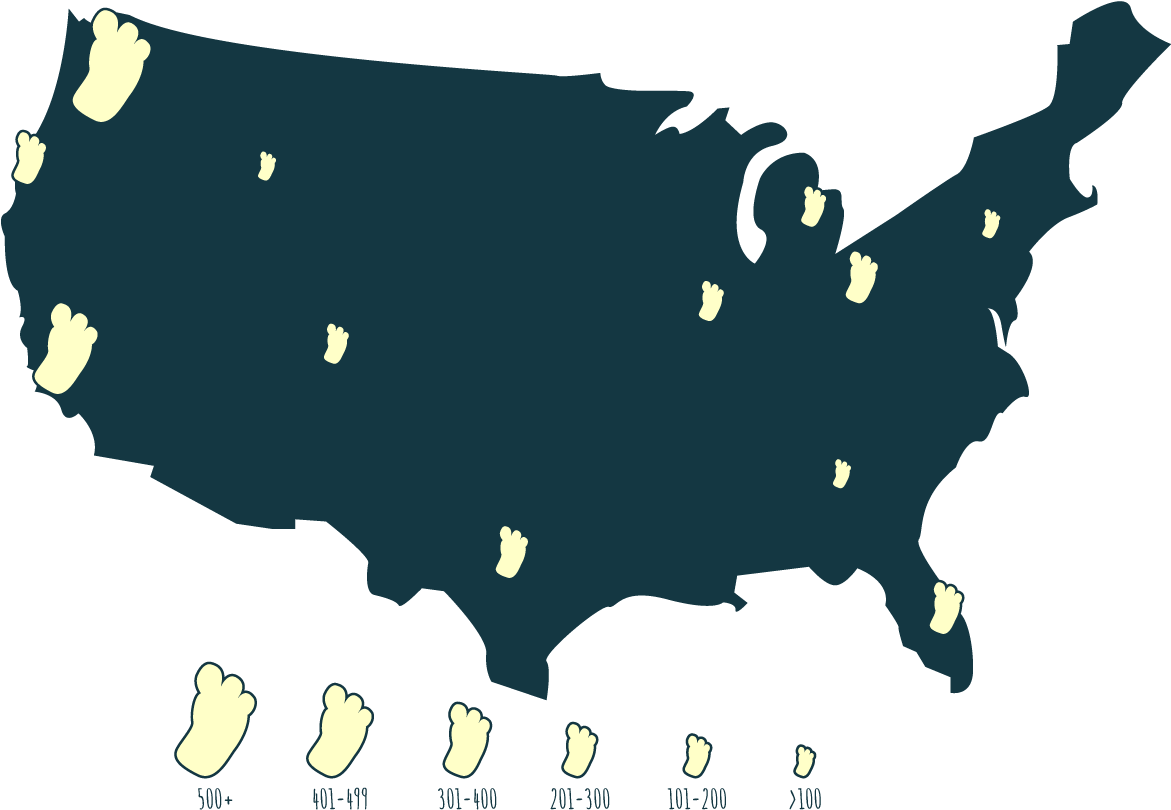 Native Lore Has It That A Mysterious Race Of Giants, - Red Vs Blue States Map 2018 Clipart (1600x900), Png Download