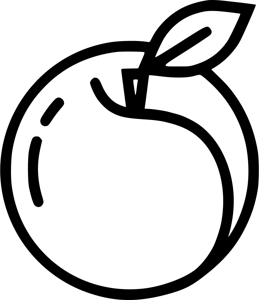 Free Download Food Clipart Vegetarian Cuisine Peach - Peach Icon Png Transparent Png (846x980), Png Download