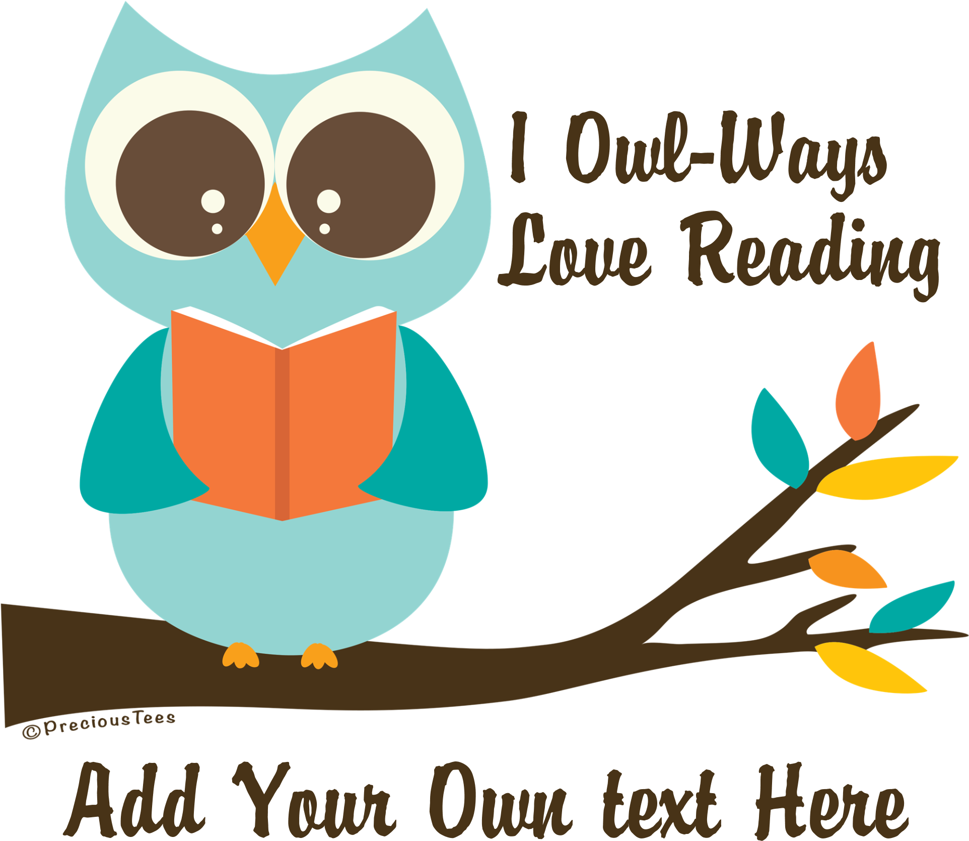 Custom Reading Owl Shot Glass - Cute Owl Reading A Book Clipart (700x700), Png Download