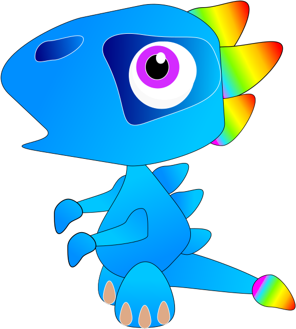 Free Anonymous A072bd85 Free War Dragon - Cute Baby Dragon Shower Curtain Clipart (566x800), Png Download