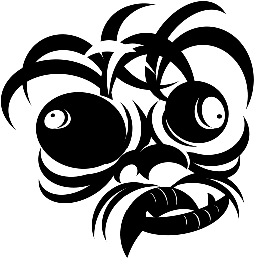 7 - Crazy Monkeys Stencil Clipart (800x518), Png Download