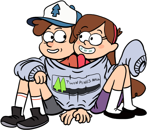 Gravity Falls Dipper Y Wendy - Mabel E Dipper Clipart (586x530), Png Download