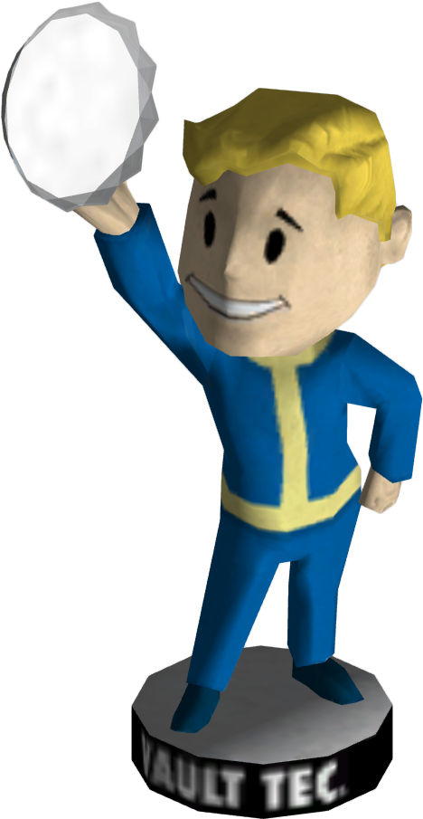Vault Boy Bobblehead Barter Clipart (550x1000), Png Download