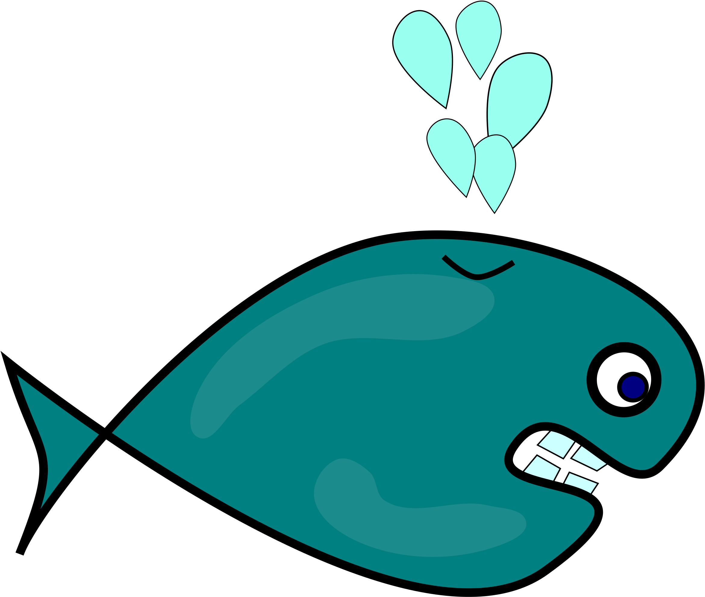 Jona And The Big Fish - Clip Art - Png Download (851x720), Png Download
