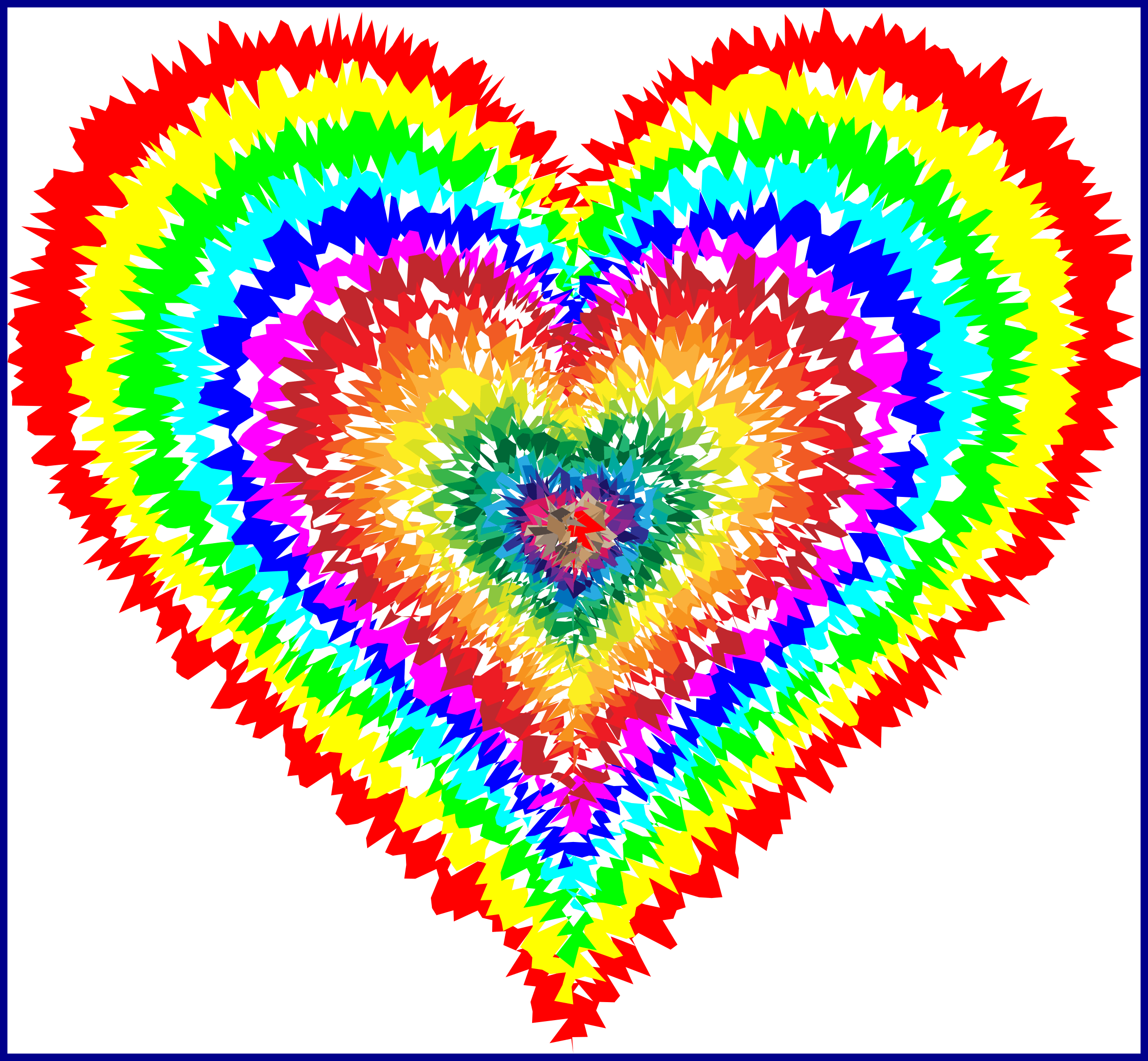 Appealing Tie Dye Clipart Group Image For Patterns - Tie Dye Love Hearts - Png Download (2358x2180), Png Download
