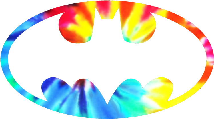 Batman Tie Dye Batman Logo Youth T Shirt - Circle Clipart (793x491), Png Download