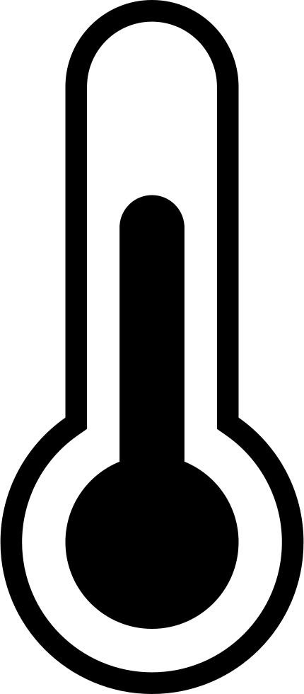 Wordpress Logo Clipart Thermometer - White Thermometer Png Icon Transparent Png (430x980), Png Download