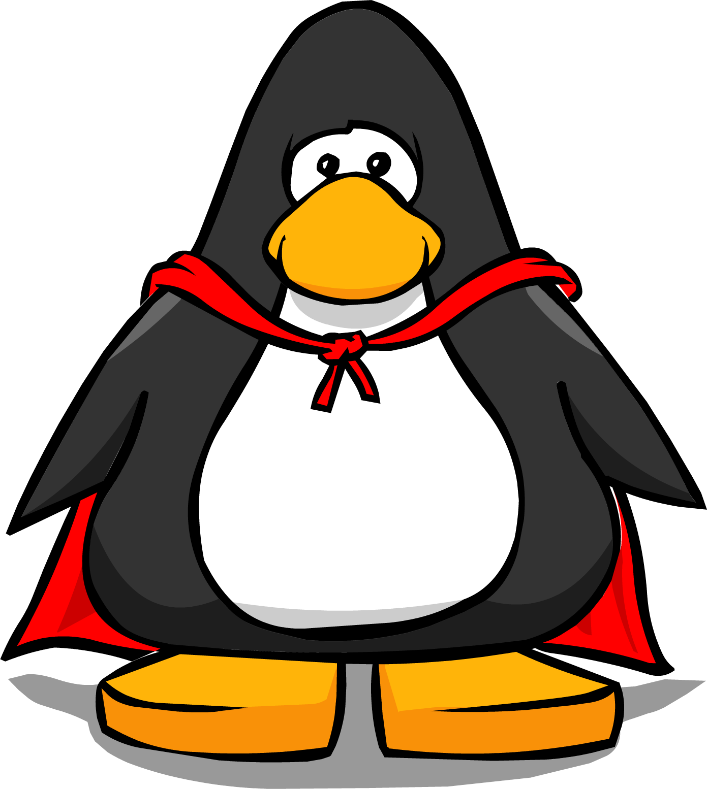 Red Cape From A Player Card - Club Penguin With Bow Tie Clipart (1391x1554), Png Download