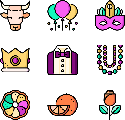 Mardi Gras - Discussion Flat Icon Clipart (600x564), Png Download