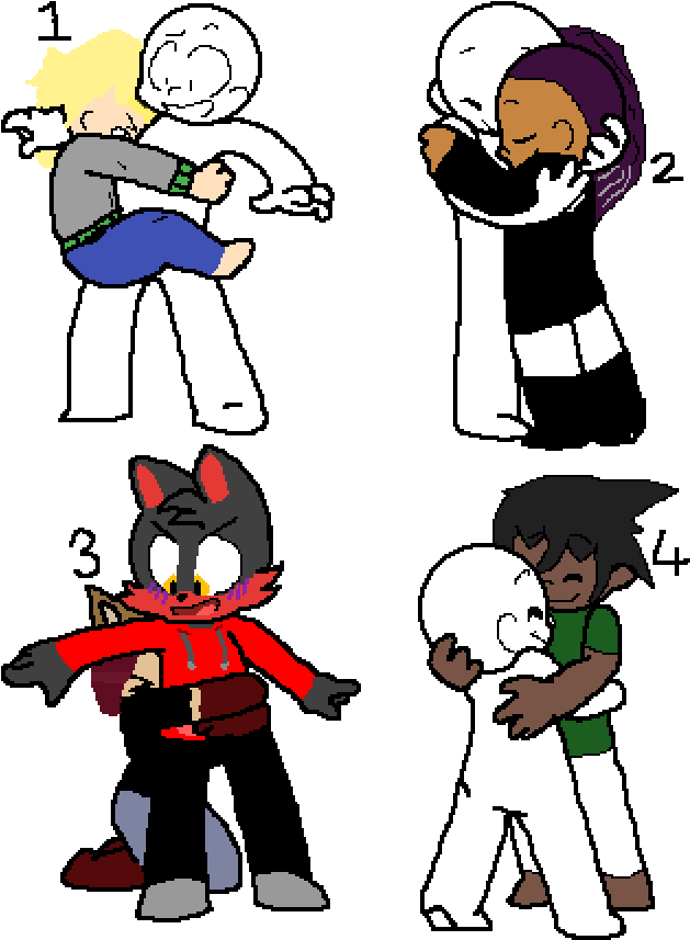 She Loves Giving Others Hugs X3 - Cartoon Clipart (684x912), Png Download