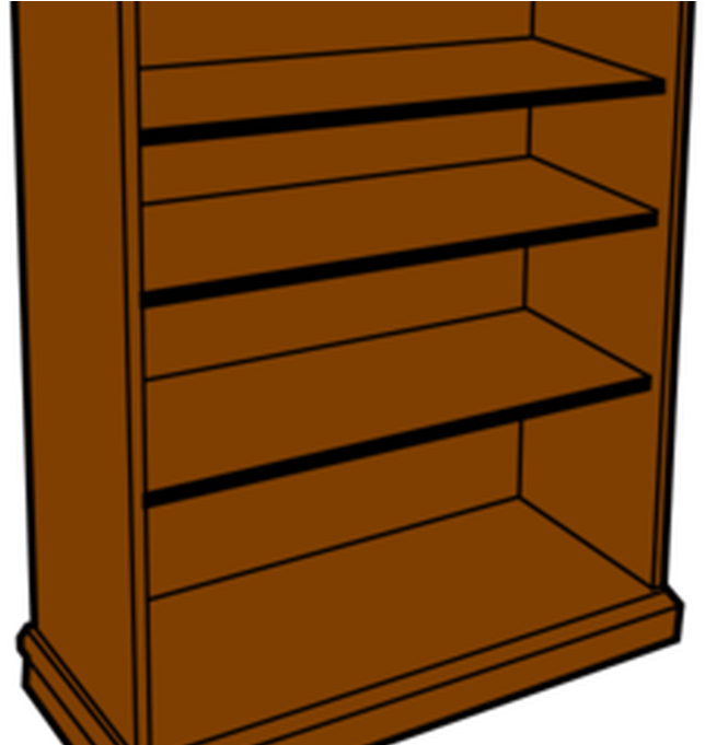 Shelf Clipart Wooden Bed - Book Shelves Clipart - Png Download (680x680), Png Download