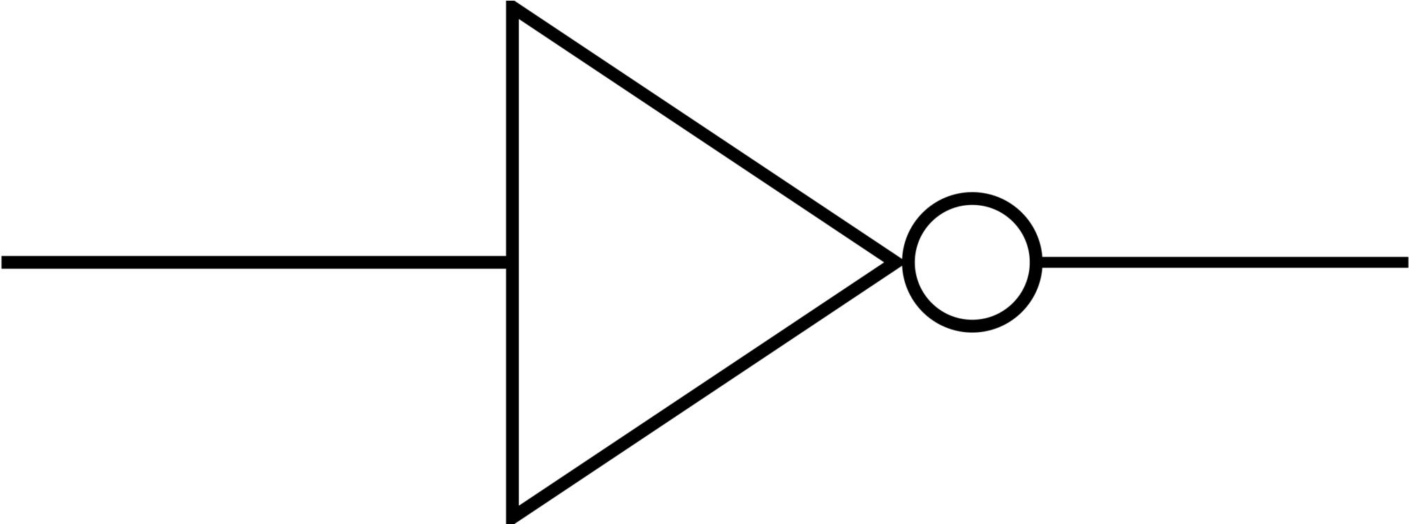 Electronic Symbol Inverter Wiring Diagram Electronics - Not Symbol Electronics Clipart (2032x750), Png Download