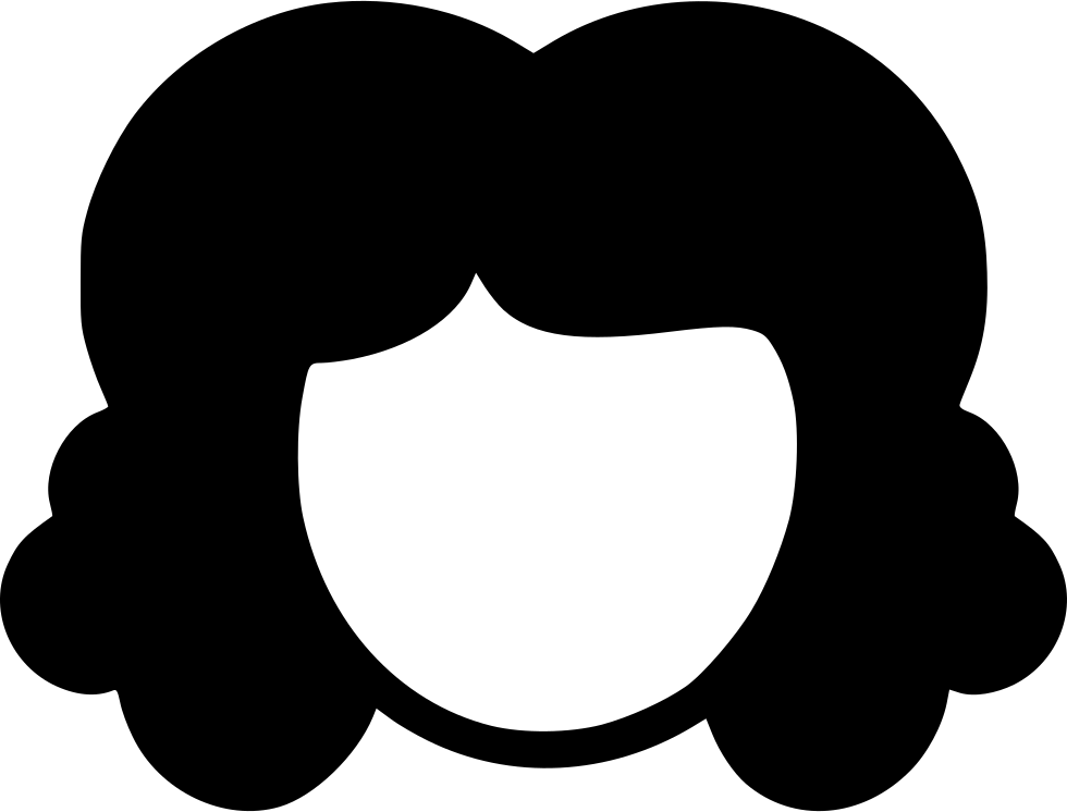 Face Girl Curly Hair Fashion Salon Cutting Comments - Icon Clipart (980x746), Png Download