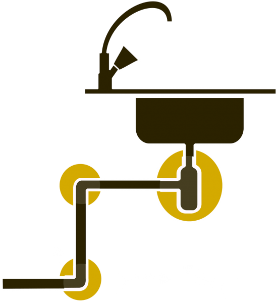How To Unclog A Sink With A Cable Auger - Kitchen Sink Clipart (549x600), Png Download