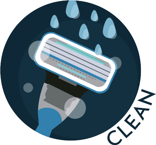 Ball Shaving Steps - Shaving Clipart (556x556), Png Download