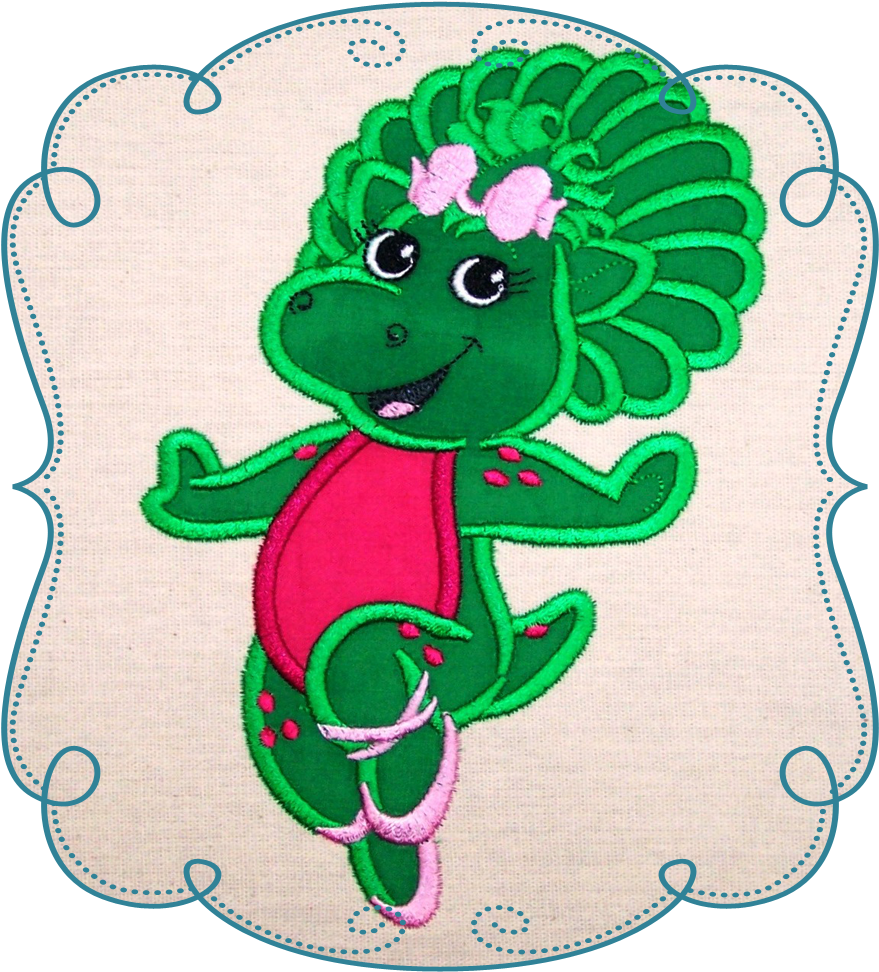 Barney And Friends At Getdrawings Com Free - Appliqué Clipart (1000x1000), Png Download