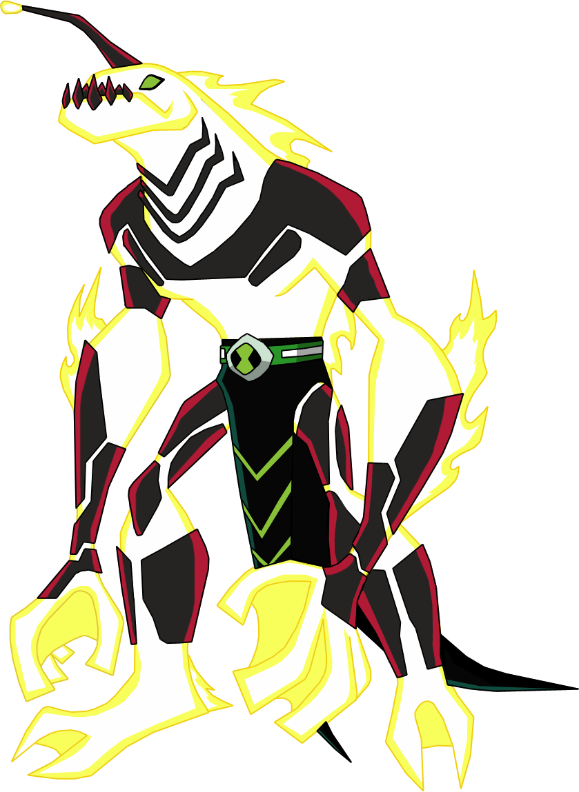 Heat Clipart Heat Ray - Ben 10 Omniverse Heat Jaws - Png Download (839x1149), Png Download
