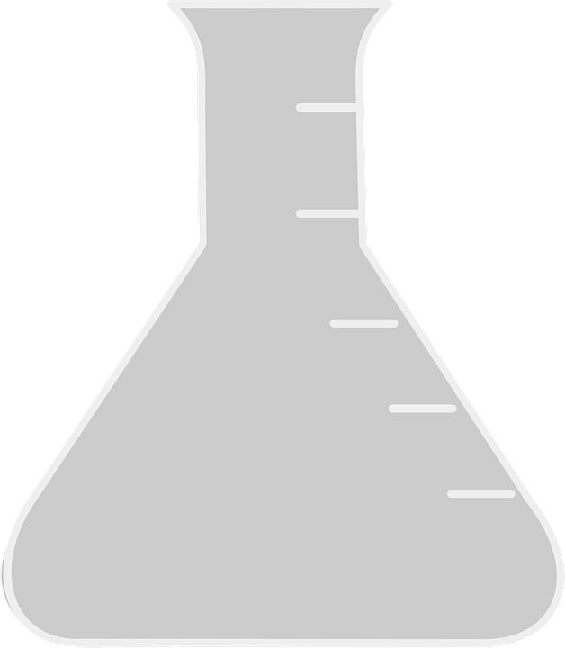 Flask, Erlenmeyer Flask, Glassware, Laboratory, Lab - Laboratory Flask Clipart (628x720), Png Download
