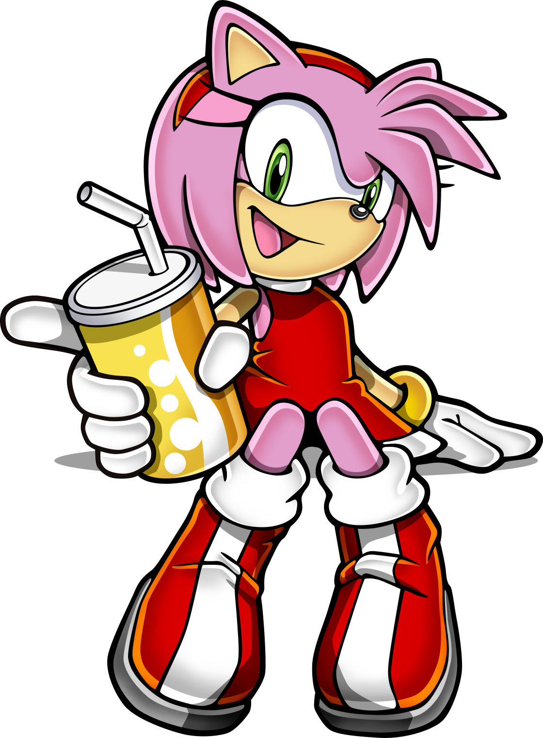 Sonic Art Assets Dvd - Amy Rose Sonic Art Assets Clipart (1120x1521), Png Download