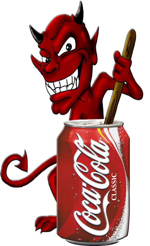 Coca Cola Is Made By The Devil - Coca Cola Regular 24x330ml Cans Carton Clipart (498x818), Png Download