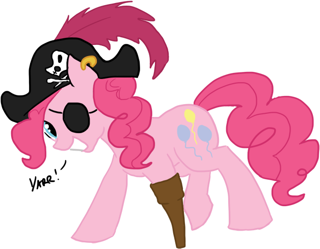 Bux, Earring, Eyepatch, Peg Leg, Pinkie Pie, Pirate, - My Little Pony: Friendship Is Magic Clipart (650x507), Png Download