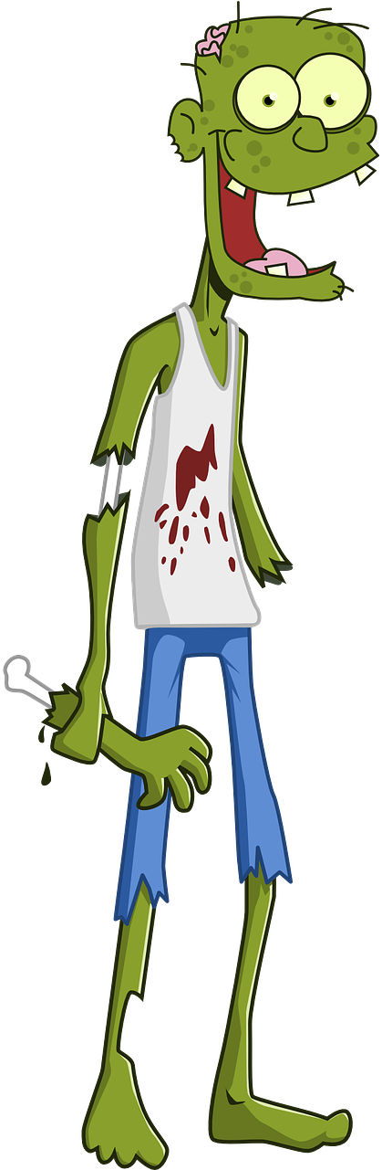Cute Zombie Cliparts - Zombie Gift - Png Download (500x1000), Png Download