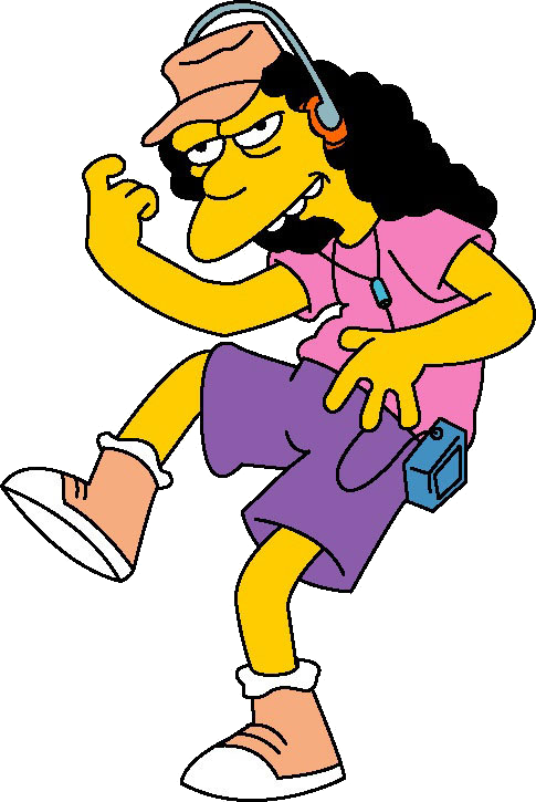 How I Picture Guy At Concert - Otto Simpson Clipart (485x725), Png Download