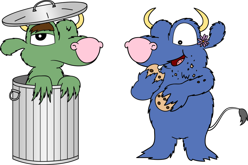 Oscar The Grouch Macy - Cartoon Clipart (1000x666), Png Download