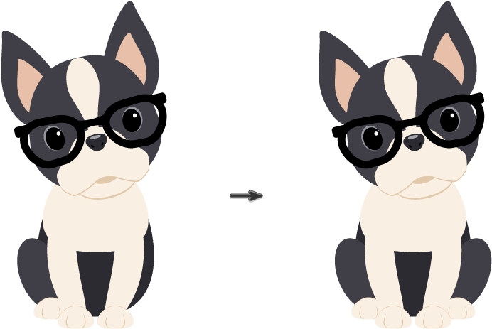 Placing The Hind Leg And Creating Another One - Cartoon Boston Terrier Png Clipart (850x513), Png Download