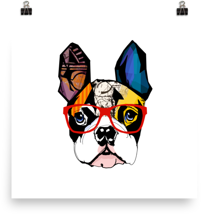 Art Print Portrait Of French Bulldog Wearing - Everyday Grace For Friends: 60 Devotions [book] Clipart (1000x1000), Png Download