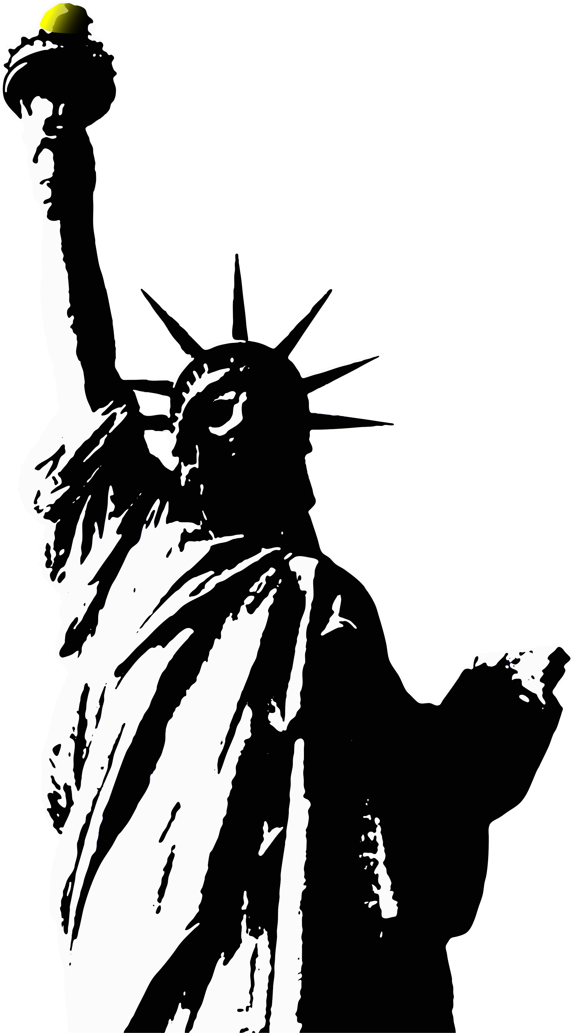 Statue Of Liberty Png Image - Statue Of Liberty Contrast Clipart (2000x3401), Png Download